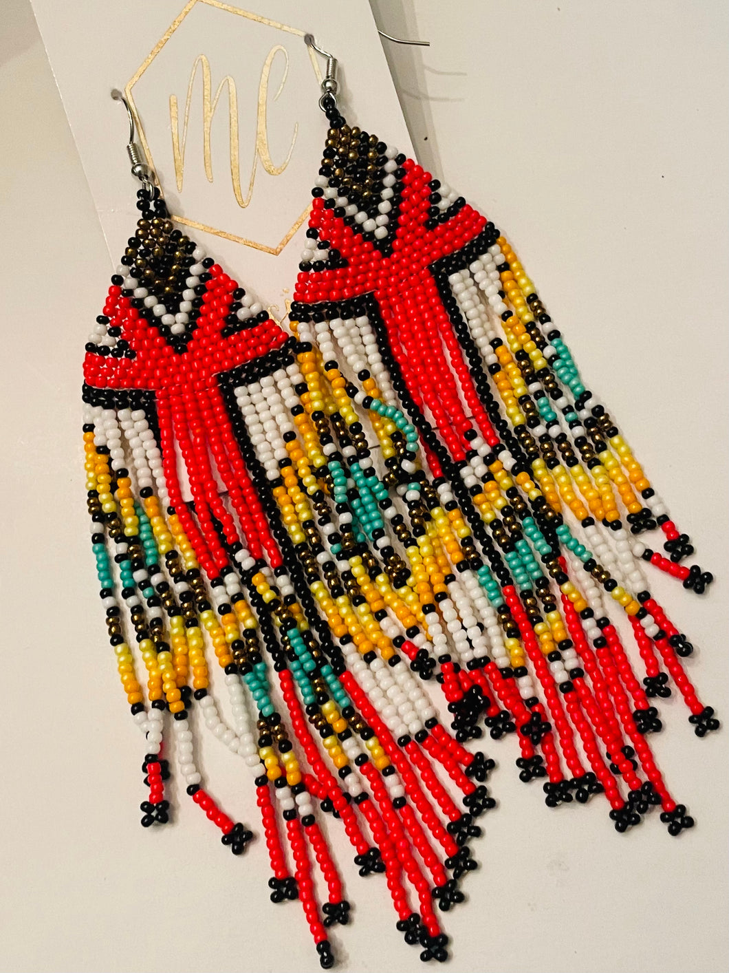 Aztec Beaded Earrings