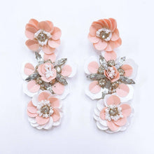 New Beaded Sequin Flower Earrings