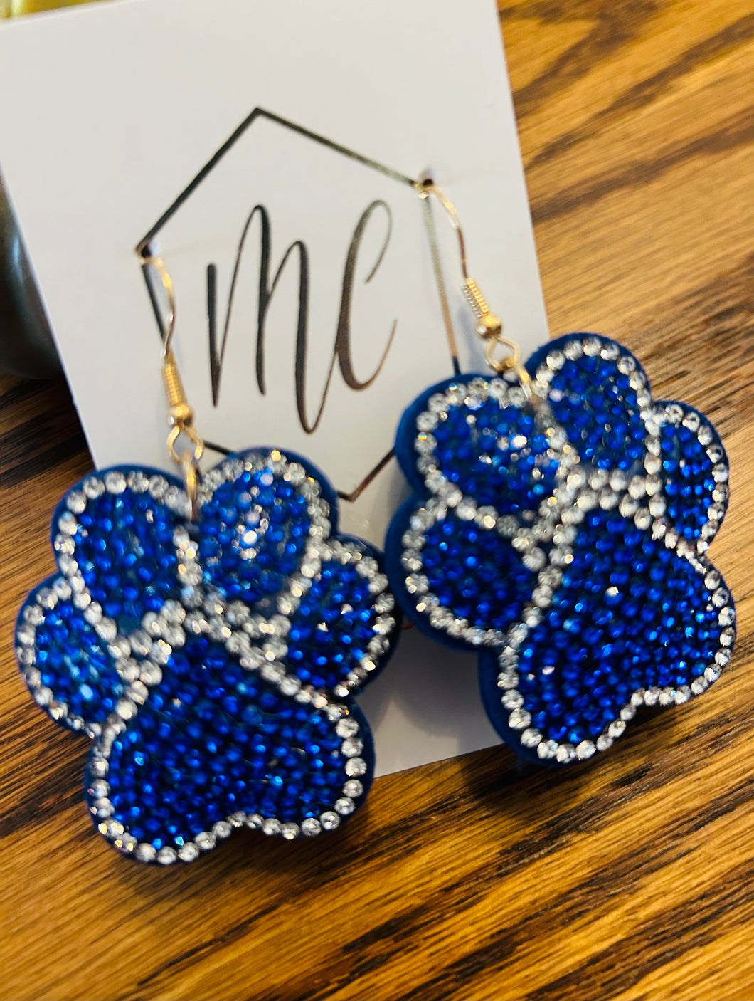 Sequin Paw Print Earrings