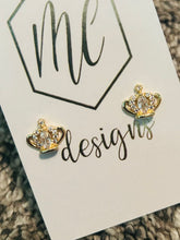 Sparkle Crown Stud Earrings