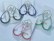 Colorful Beaded Teardrop Earrings