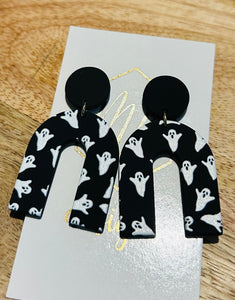 Silk Screen Halloween Earrings