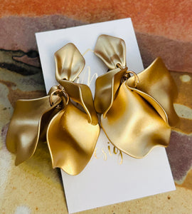 Shiny or Matte Petal Earrings