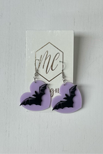 Triple Glitter Bat Earrings
