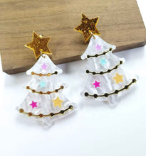 New Acrylic Christmas Tree Earrings