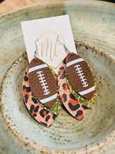 Triple Layer Football Leather Earrings