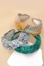 TWEED WIDE KNOTTED HEADBAND