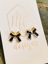 Simple Gold Bow Studs