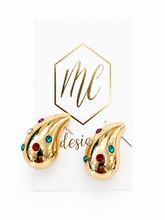 Oversized Lightweight Rhinestone Teardrop Studs