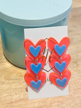 Triple Heart Earrings