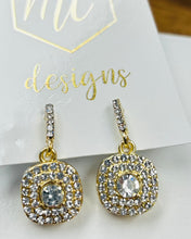 Square Rhinestone Earrings