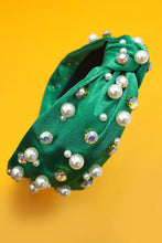 RHINESTONE PEARL BEAD HAIR BAND HEADBAND