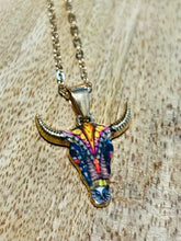 Gold Colorful Bull Necklace