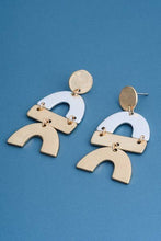 Mixed Metal Geometric Earring