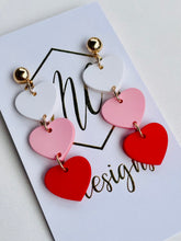 Triple Heart or XOXO Earrings