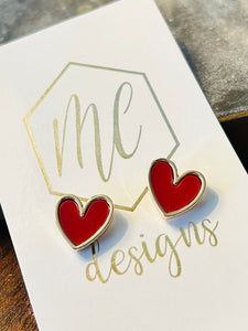 Various Heart Stud Earrings