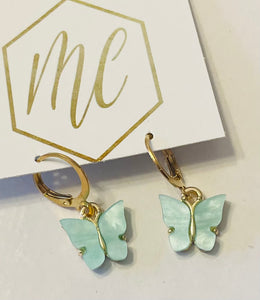 Butterfly Small Gold Huggie Hoops