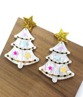 New Acrylic Christmas Tree Earrings