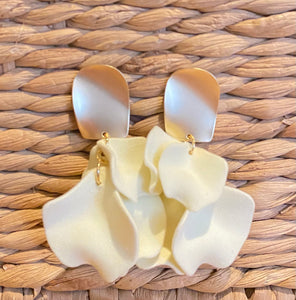 Velvet Felt Petal Earrings