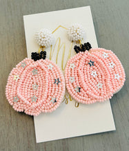 Fall Pumpkin Beaded Earrings Halloween