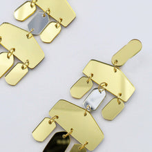 Acrylic Gold Mirrored Statement Earrings