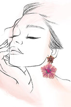 FLOWER  SEED BEADED EARRINGS