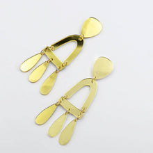 Acrylic Gold Mirrored Statement Earrings
