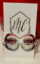 Acrylic Santa Claus Face Earrings Christmas