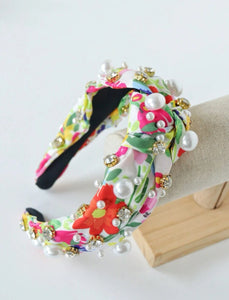 Jewel Pearl Knot Headbands