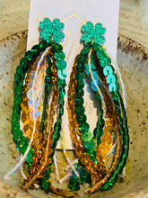 Green Sequin Earrings St Paddy’s Day