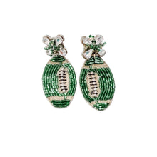 New Jeweled Football Seed Beaded Earrings