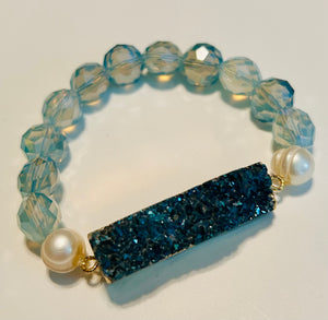 Druzy Bar Beaded Bracelets