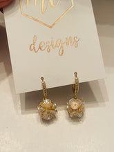 Pearl Flower Dangle Earrings