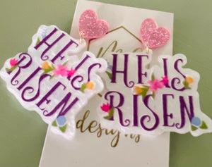 He Is Risen Easter Earrings