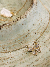 Gold Bow Simple Charm and Rhinestone Necklaces