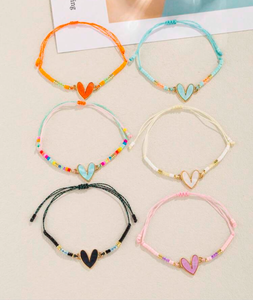 Beaded Heart Bracelets