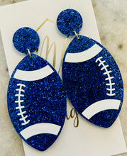 Acrylic Glitter Football Earrings