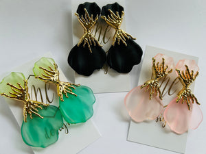 Glass Flower Earrings