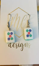 Tiny Mahjong Dangle Earrings