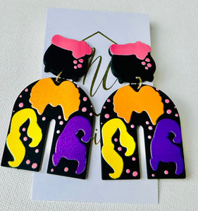 Hocus Pocus Horseshoe Earrings