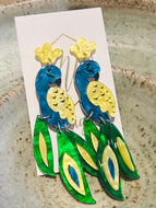 Acrylic Peacock Earrings