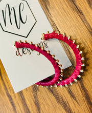 Threaded Hoop with Gold