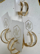 Large Flat Hoop Earrings 50 mm