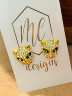 Rhinestone Jaguar Studs