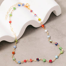 Colorful Beaded Chain Necklace