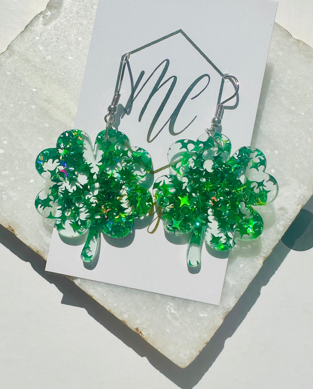 Clover Glitter St Paddy’s Earrings