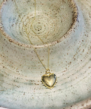 Rhinestone or Pearl Framed Heart Necklace