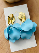 Small Petal Earrings Gold Leaf Top