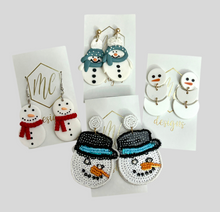 Snowman Earrings Christmas