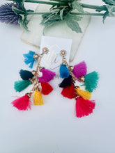 Colorful Statement Tassel Earrings